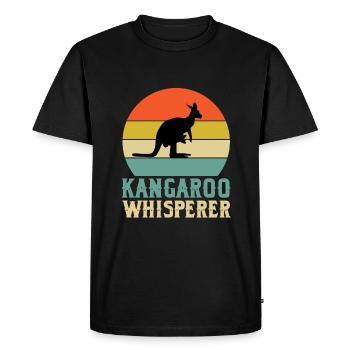 Chuchoteur kangourou - T-shirt Premium bio Homme - noir - Devant - Nico (187cm)