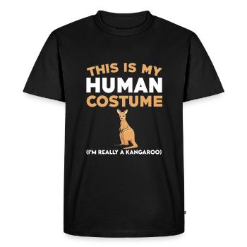 Drôle de costume de kangourou - T-shirt Premium bio Homme - noir - Devant - Nico (187cm)