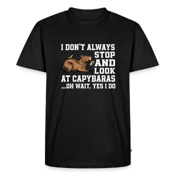 Capybara - T-shirt Premium bio Homme - noir - Devant - Nico (187cm)
