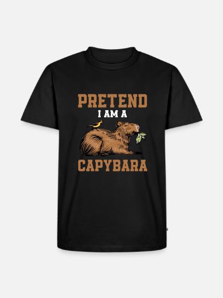 Pretend I Am A Capybara - Men's Premium Organic T-Shirt - black
