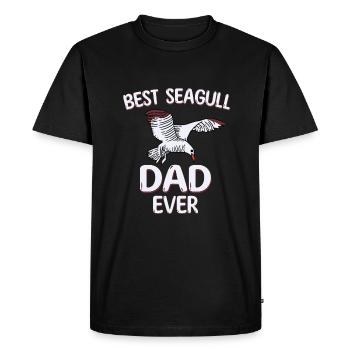 Meilleur(e) Papa mouette - T-shirt Premium bio Homme - noir - Devant - Nico (187cm)