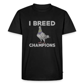 Éleveur de pigeons - T-shirt Premium bio Homme - noir - Devant - Nico (187cm)