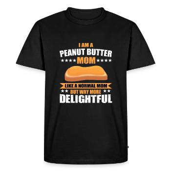 Funny Peanut Butter Mama - Men's Premium Organic T-Shirt - black - Front - Nico (187cm)