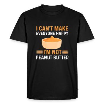 Peanut Butter Lover Gift - Men's Premium Organic T-Shirt - black - Front - Nico (187cm)