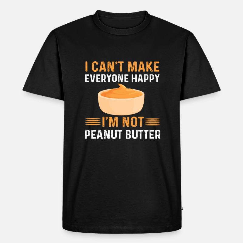 Erdnussbutter Liebhaber Geschenk - Männer Premium Bio T-Shirt - Schwarz