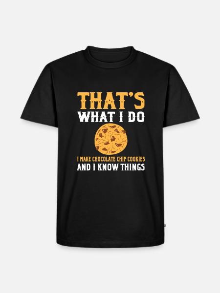 Baking chocolate chip cookies - Men's Premium Organic T-Shirt - black