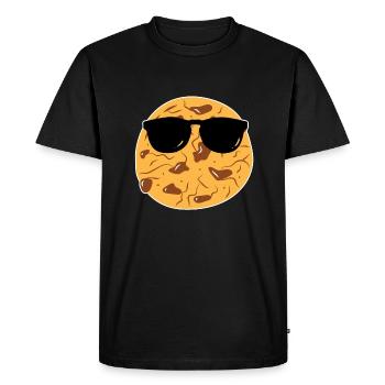 Biscuits au chocolat avec lunettes de soleil - T-shirt Premium bio Homme - noir - Devant - Nico (187cm)