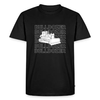 Bulldozer - T-shirt Premium bio Homme - noir - Devant - Nico (187cm)