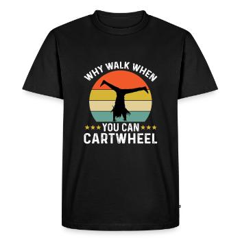 Cartwheel - Men's Premium Organic T-Shirt - black - Front - Nico (187cm)