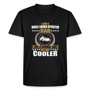 Chargeuse sur pneus Papa - T-shirt Premium bio Homme - noir - Devant - Nico (187cm)