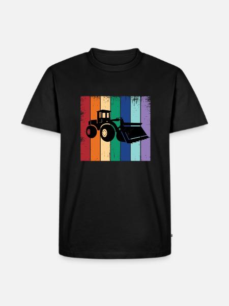 Wheel loader - Men's Premium Organic T-Shirt - black