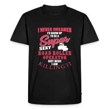 Conception de rouleaux amusants - T-shirt Premium bio Homme - noir - Devant - Nico (187cm)