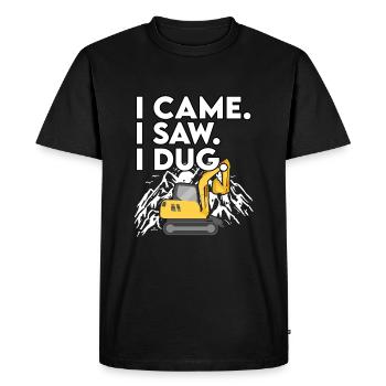 Funny Excavator Gift - Men's Premium Organic T-Shirt - black - Front - Nico (187cm)