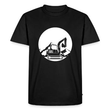 excavator Berg Design - Men's Premium Organic T-Shirt - black - Front - Nico (187cm)