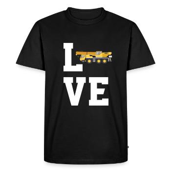 Cadeau de grue mobile - T-shirt Premium bio Homme - noir - Devant - Nico (187cm)