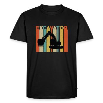 Grande conception de pelle hydraulique - T-shirt Premium bio Homme - noir - Devant - Nico (187cm)