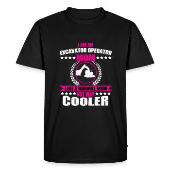 Excavator driver mom - Men's Premium Organic T-Shirt - black - Front - Nico (187cm)