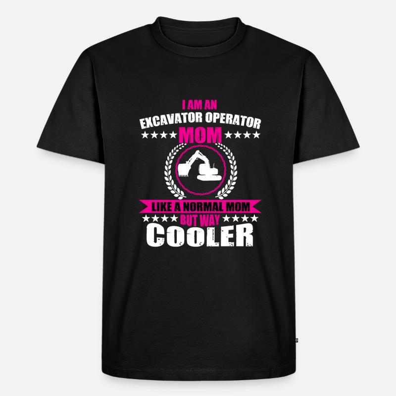 Baggerfahrer Mama - Männer Premium Bio T-Shirt - Schwarz