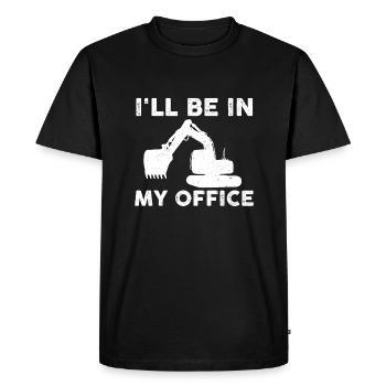 Fun excavator design - Men's Premium Organic T-Shirt - black - Front - Nico (187cm)