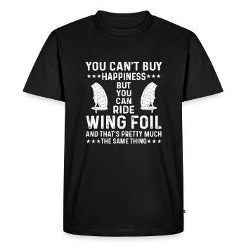 Grande chemise Wingfoiling - T-shirt Premium bio Homme - noir - Devant - Nico (187cm)