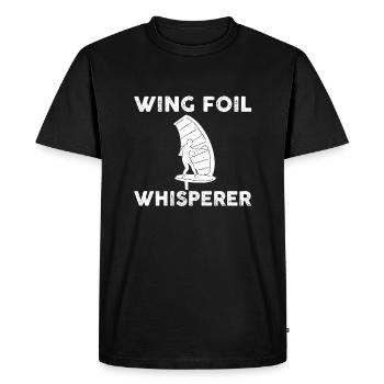 Wing Foil Whisperer - T-shirt Premium bio Homme - noir - Devant - Nico (187cm)