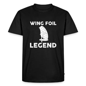 Légende du fleuret d’aile - T-shirt Premium bio Homme - noir - Devant - Nico (187cm)
