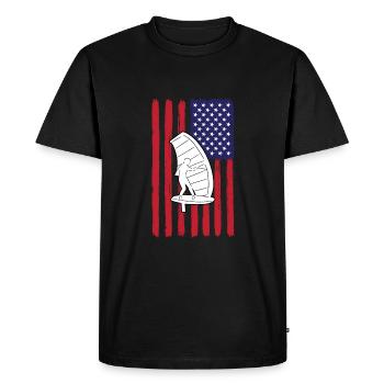 Wing Foiling America - T-shirt Premium bio Homme - noir - Devant - Nico (187cm)