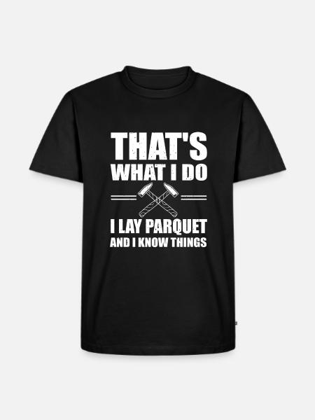 Funny Parquet Installer Shirt - Men's Premium Organic T-Shirt - black