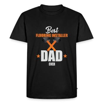 Best Floorer Dad Ever - Men's Premium Organic T-Shirt - black - Front - Nico (187cm)