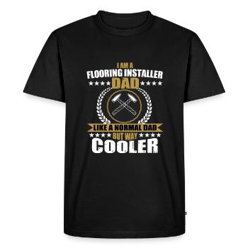 Floor layer dad - Men's Premium Organic T-Shirt - black - Front - Nico (187cm)