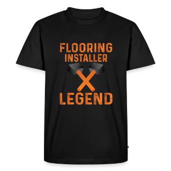 Flooring legend - Men's Premium Organic T-Shirt - black - Front - Nico (187cm)