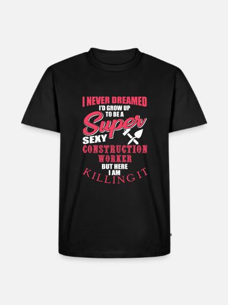 Construction Worker Gift - Men's Premium Organic T-Shirt - black