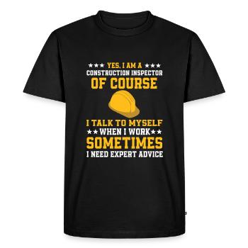 Meilleur inspecteur en bâtiment de tous les temps - T-shirt Premium bio Homme - noir - Devant - Nico (187cm)