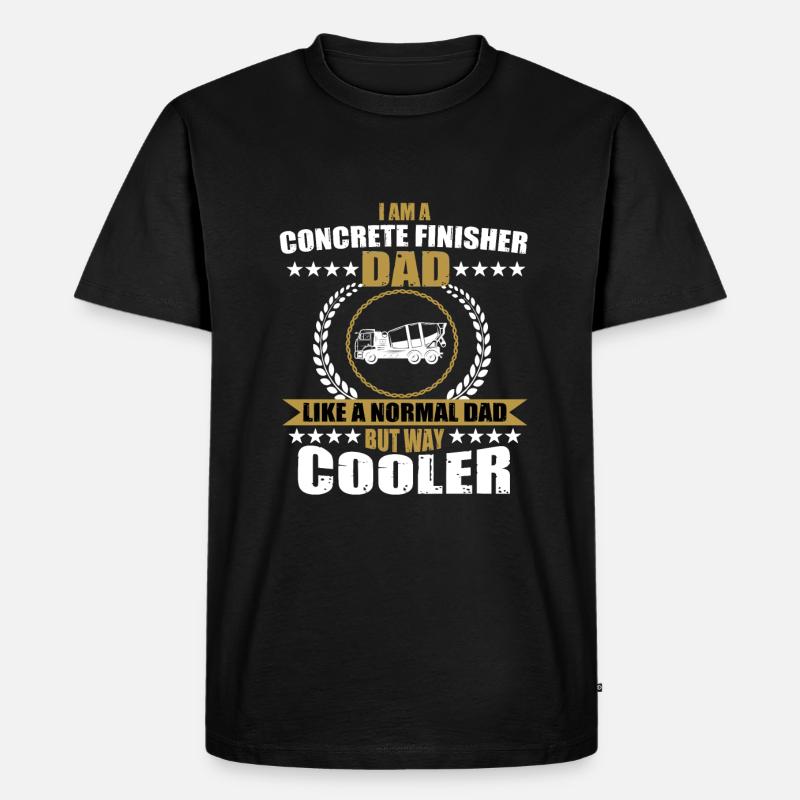 Betonfertiger Papa - Männer Premium Bio T-Shirt - Schwarz