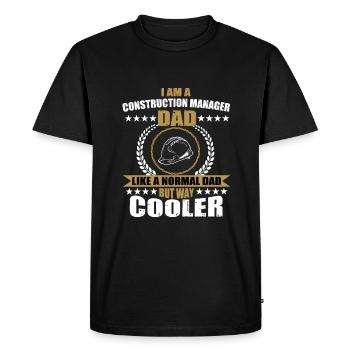 Funny site manager dad - Men's Premium Organic T-Shirt - black - Front - Nico (187cm)