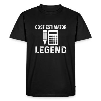 Légende de l’estimateur de coûts - T-shirt Premium bio Homme - noir - Devant - Nico (187cm)