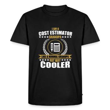 Estimateur de coûts grand-père - T-shirt Premium bio Homme - noir - Devant - Nico (187cm)