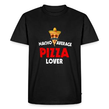Nacho average pizza lover - Men's Premium Organic T-Shirt - black - Front - Nico (187cm)