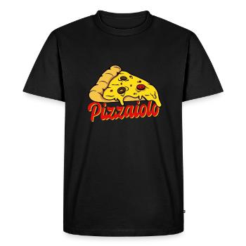 Pizzaiolo pizza gift - Men's Premium Organic T-Shirt - black - Front - Nico (187cm)