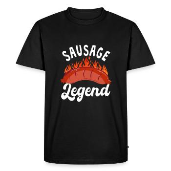 Sausage Legend - Men's Premium Organic T-Shirt - black - Front - Nico (187cm)