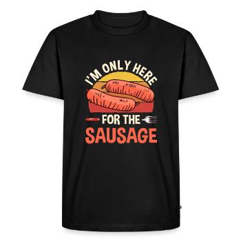 Cool design for sausage lovers - Men's Premium Organic T-Shirt - black - Front - Nico (187cm)