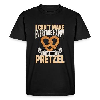 Drôle de chemise bretzel - T-shirt Premium bio Homme - noir - Devant - Nico (187cm)