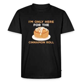 Funny Cinnamon Roll T-Shirt - T-shirt Premium bio Homme - noir - Devant - Nico (187cm)