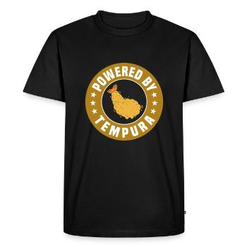Powered by tempura - Men's Premium Organic T-Shirt - black - Front - Nico (187cm)