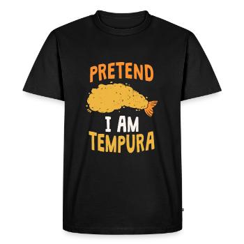 Pretend I'm Tempura - Men's Premium Organic T-Shirt - black - Front - Nico (187cm)
