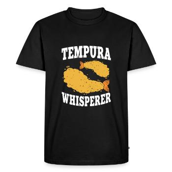 Tempura Whisperer - Men's Premium Organic T-Shirt - black - Front - Nico (187cm)