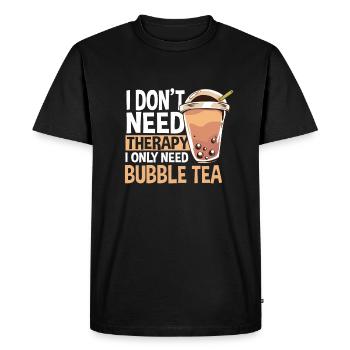 Funny Bubble Tea Gift - Men's Premium Organic T-Shirt - black - Front - Nico (187cm)