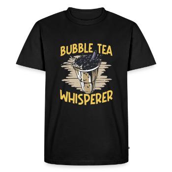 Bubble Tea Whisperer - Men's Premium Organic T-Shirt - black - Front - Nico (187cm)