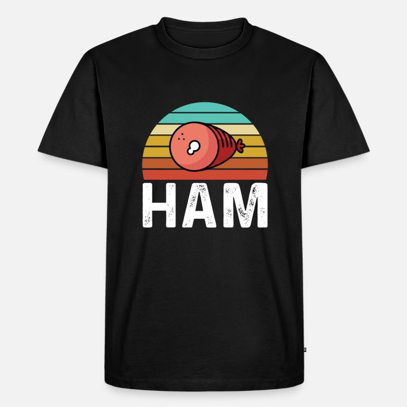 Schinken - Männer Premium Bio T-Shirt - Schwarz