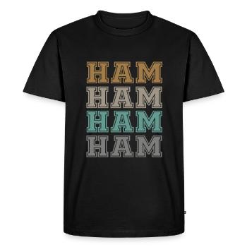 Jambon - T-shirt Premium bio Homme - noir - Devant - Nico (187cm)